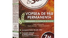 Vopsea de par fara amoniac, fara silicon, blond acaju, 7M, Color & Soin