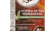 Vopsea de par fara amoniac, fara silicon, blond aramiu, 8C, Color&Soin