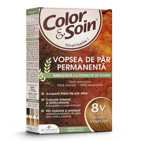 Vopsea de par fara amoniac, fara silicon, blond venetian, 8V Color&Soin - 1