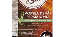 Vopsea de par fara amoniac, fara silicon, castaniu acaju, 4M, Color&Soin