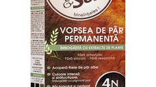 Vopsea de par fara amoniac, fara silicon, castaniu natural, 4N, Color&Soin