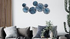 Accesoriu decorativ de perete metalic Astrid Multicolor 79x35 cm