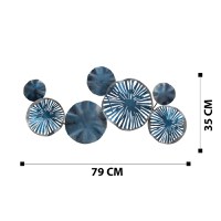 Accesoriu decorativ de perete metalic Astrid Multicolor 79x35 cm - 9