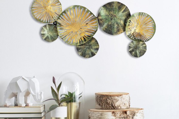 Accesoriu decorativ de perete metalic Bys-4007 Multicolor 74x38x5 cm