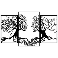 Accesoriu decorativ de perete metalic Metal-499 Negru 116x71 cm - 3