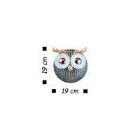 Accesoriu decorativ de perete metalic Owl Argintiu 19x19 cm - 3