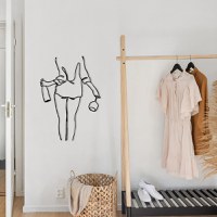 Accesoriu decorativ de perete metalic Wine Night Negru 35.5x50 cm - 1