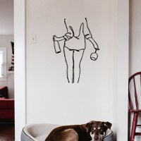 Accesoriu decorativ de perete metalic Wine Night Negru 35.5x50 cm - 2