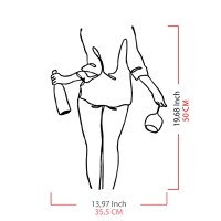 Accesoriu decorativ de perete metalic Wine Night Negru 35.5x50 cm - 6