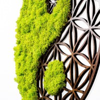 Accesoriu decorativ de perete Yin Yang Verde 44x1x44 cm - 3