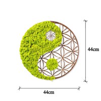 Accesoriu decorativ de perete Yin Yang Verde 44x1x44 cm - 6