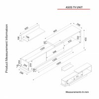 Ansamblu Comoda TV Asos Alb - 4