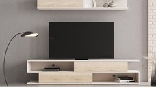 Ansamblu comoda TV Brick Bej 240x40x50.4 cm