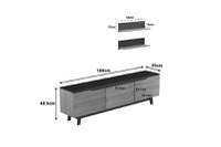 Ansamblu Comoda TV Kasia Stejar-Gri deschis180x35x48.5 cm - 4