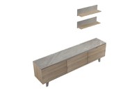 Ansamblu Comoda TV Kasia Stejar-Gri deschis180x35x48.5 cm - 5