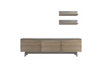 Ansamblu Comoda TV Kasia Stejar-Gri deschis180x35x48.5 cm - 6