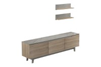 Ansamblu Comoda TV Kasia Stejar-Gri deschis180x35x48.5 cm - 7