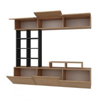 Ansamblu Comoda TV Sasa Teak-Negru - 5