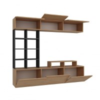 Ansamblu Comoda TV Sasa Teak-Negru - 6