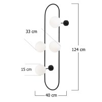 Aplica Abakus Negru 40x33x124 cm - 3