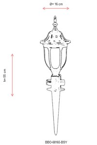 Aplica de perete exterior 68165 Alb 55x16 cm - 3