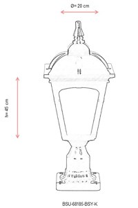 Aplica de perete exterior 68185 Alb 45x20 cm - 3