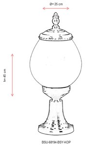 Aplica de perete exterior KOP Alb 45x25 cm - 3