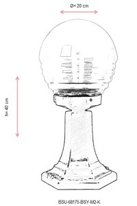 Aplica de perete exterior M2K Negru 40x20 cm - 3