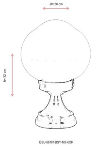 Aplica de perete exterior M3KOP Negru 32x20 cm - 3