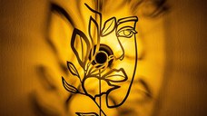 Aplica Flower Faced Umbră Negru