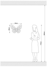 Aplica Fluture 599-A Umbră Negru - 4