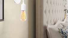 Aplica Harput Alb 12x20 cm - Corp Metalic Elegant