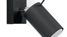 Aplica perete Ring Negru 8x16x8 cm