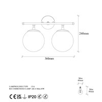 Aplica Roe Auriu 36x24x16 cm - 6