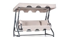 Balansoar cu 3 locuri Ruta 2 Crem 200x165x110 cm