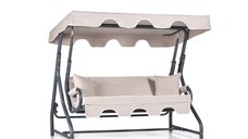 Balansoar cu 3 locuri Ruta 2 Crem 200x165x110 cm