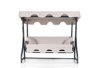 Balansoar cu 3 locuri Ruta 2 Crem 200x165x110 cm - 2