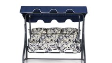 Balansoar cu 3 locuri Salvia 2 Multicolor 200x165x110 cm