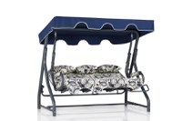 Balansoar cu 3 locuri Salvia 2 Multicolor 200x165x110 cm - 2