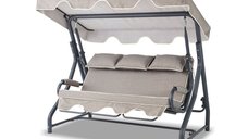 Balansoar cu 3 locuri Salvia Gri 200x165x110 cm