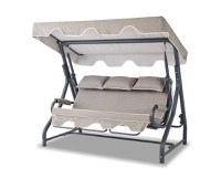 Balansoar cu 3 locuri Salvia Gri 200x165x110 cm - 1