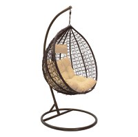 Balansoar cu suport tip scoică de grădină Zafer Maro 106x103x200 cm - 1