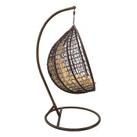 Balansoar cu suport tip scoică de grădină Zafer Maro 106x103x200 cm - 2