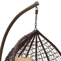 Balansoar cu suport tip scoică de grădină Zafer Maro 106x103x200 cm - 4