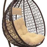 Balansoar cu suport tip scoică de grădină Zafer Maro 106x103x200 cm - 5