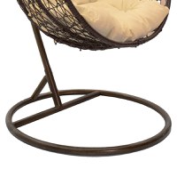 Balansoar cu suport tip scoică de grădină Zafer Maro 106x103x200 cm - 6