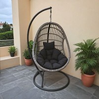 Balansoar Cungo, Pako World, Ratan, Gri, 125x105x195 cm - 2