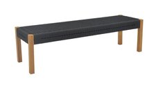 Banca de Gradina Uma Boho PakoWorld Negru 120x45x40 cm