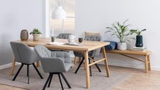 Banca Galway din stejar natural, 45 x 200 x 36 cm