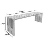 Bancheta Bench Zen Natural 140x35x48 cm - 6